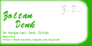 zoltan denk business card