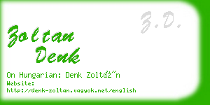 zoltan denk business card